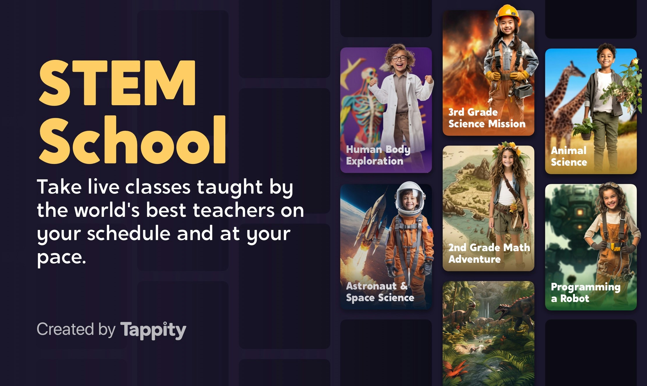 startuptile Tappity STEM School-Simplify homeschooling with immersive STEM classes kids love