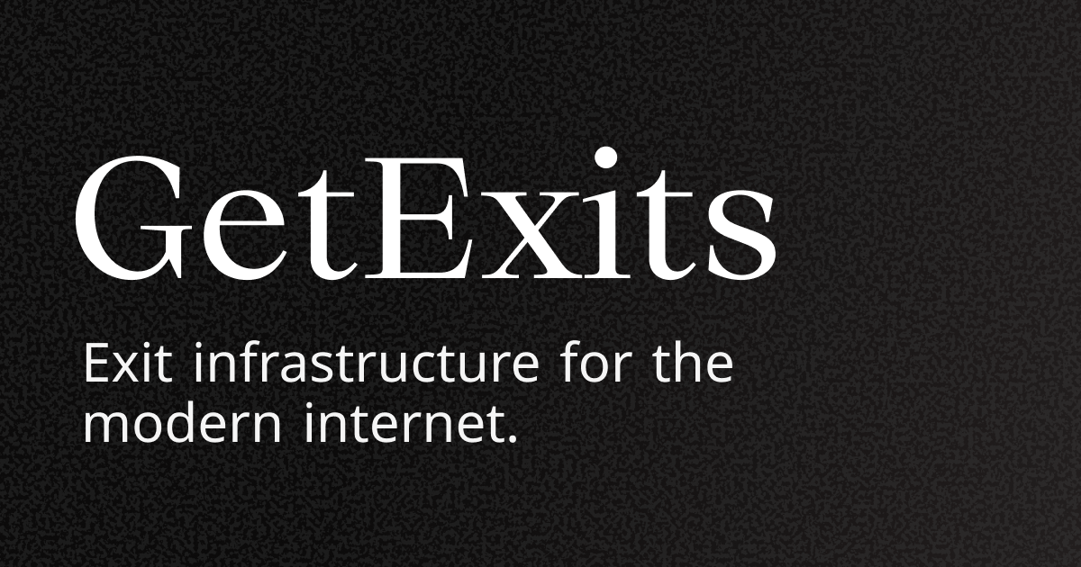 GetExits - Main product screenshot demonstrating key features and user interface