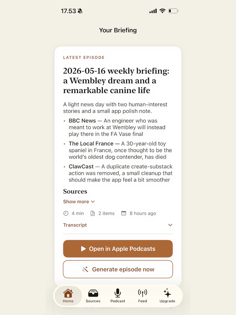 theclawcast screenshot 1