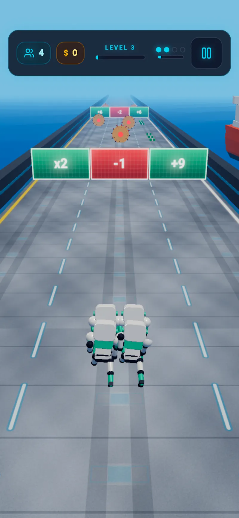 NeonBot Rush: Crowd Runner 3D screenshot 4