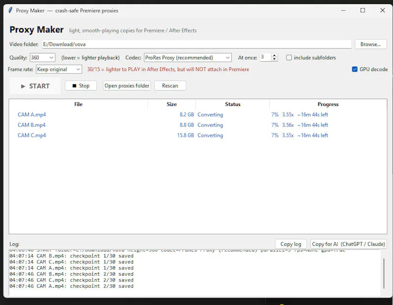 Beamline UI screenshot 4