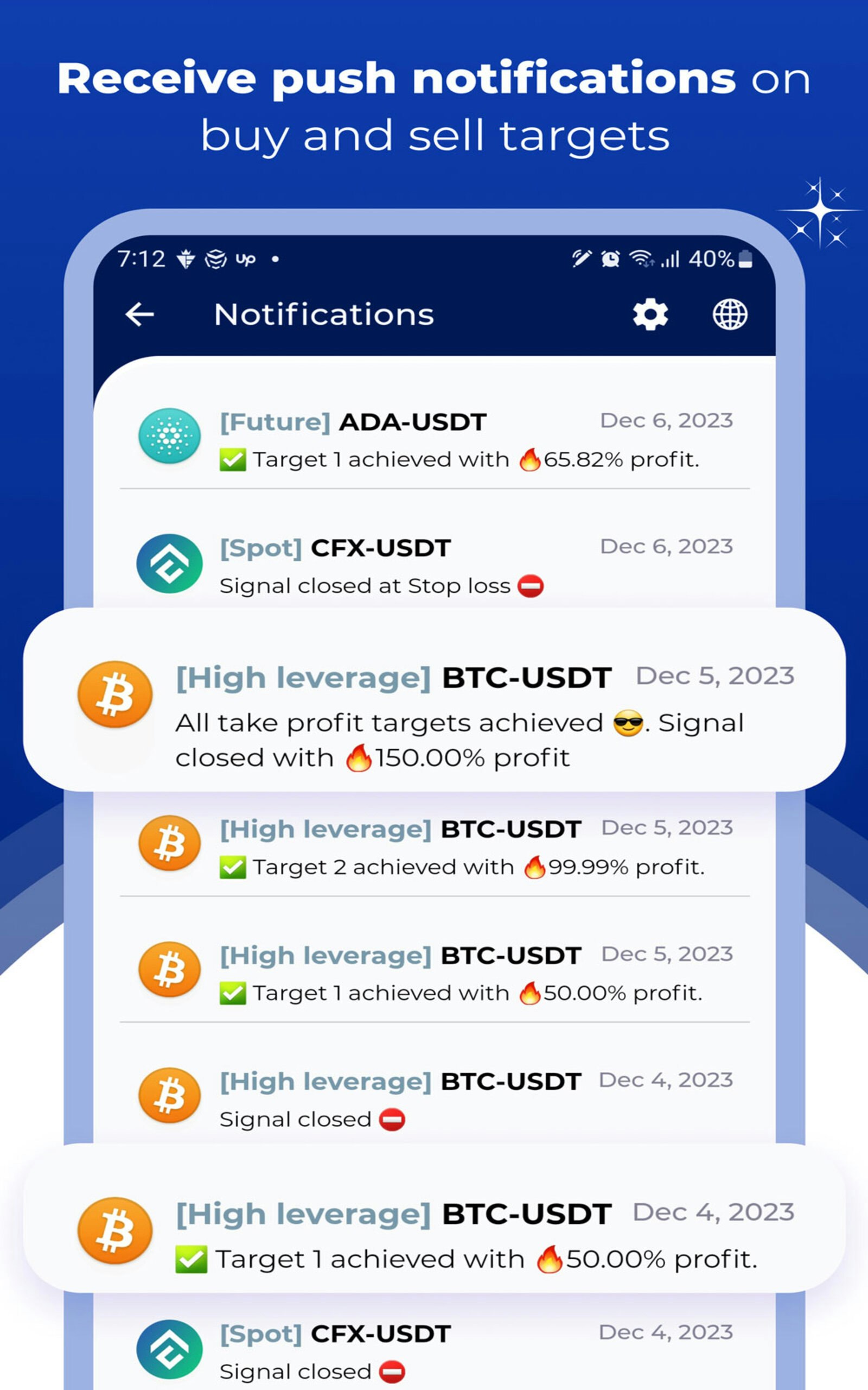 Segnali uptrade |Crypto Segnali App media 4