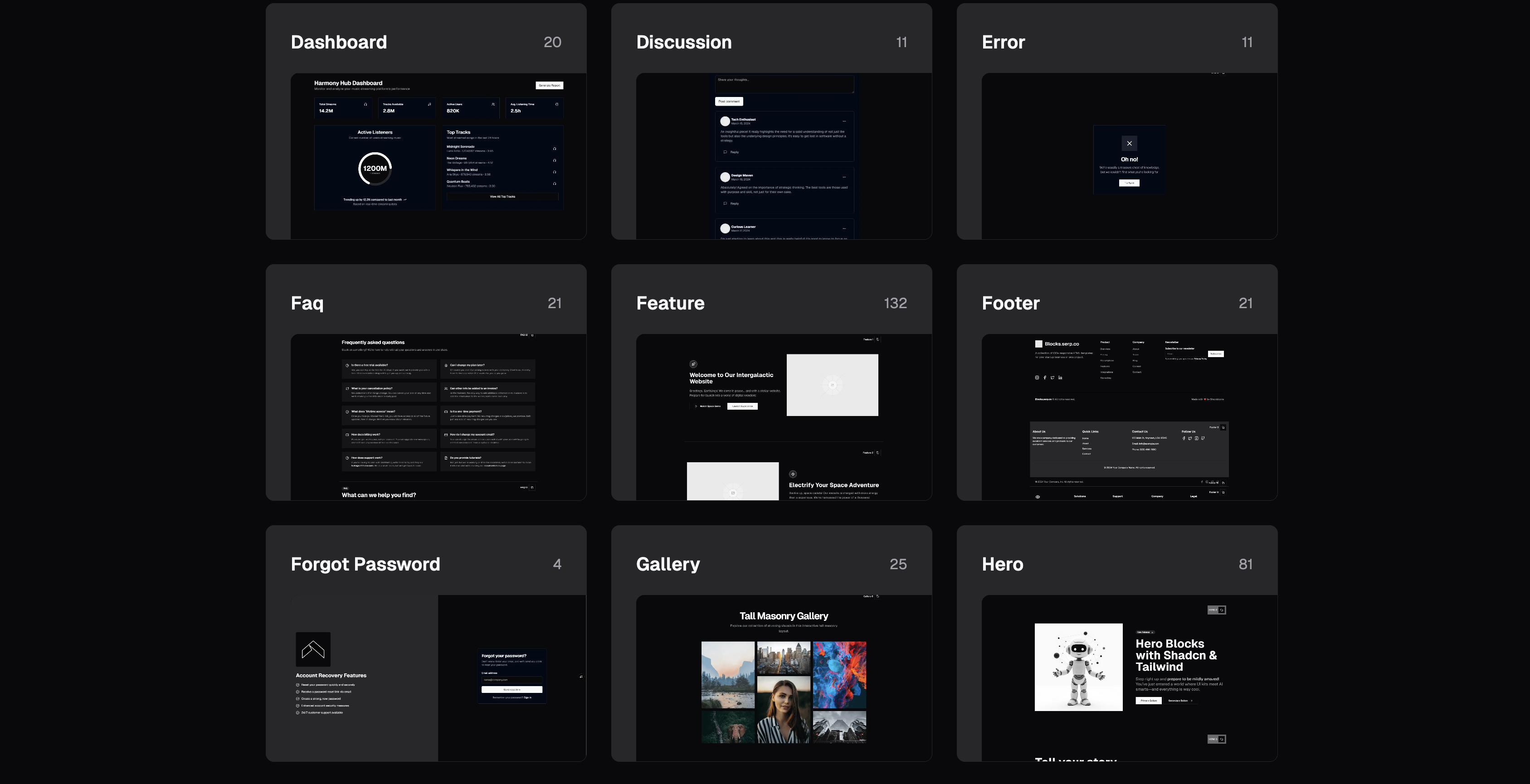 SERP UI Blocks - The Largest Component Library Ever - Built On ShadcnUI media 3