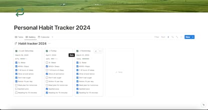 Personal Habit Tracker 2024 gallery image