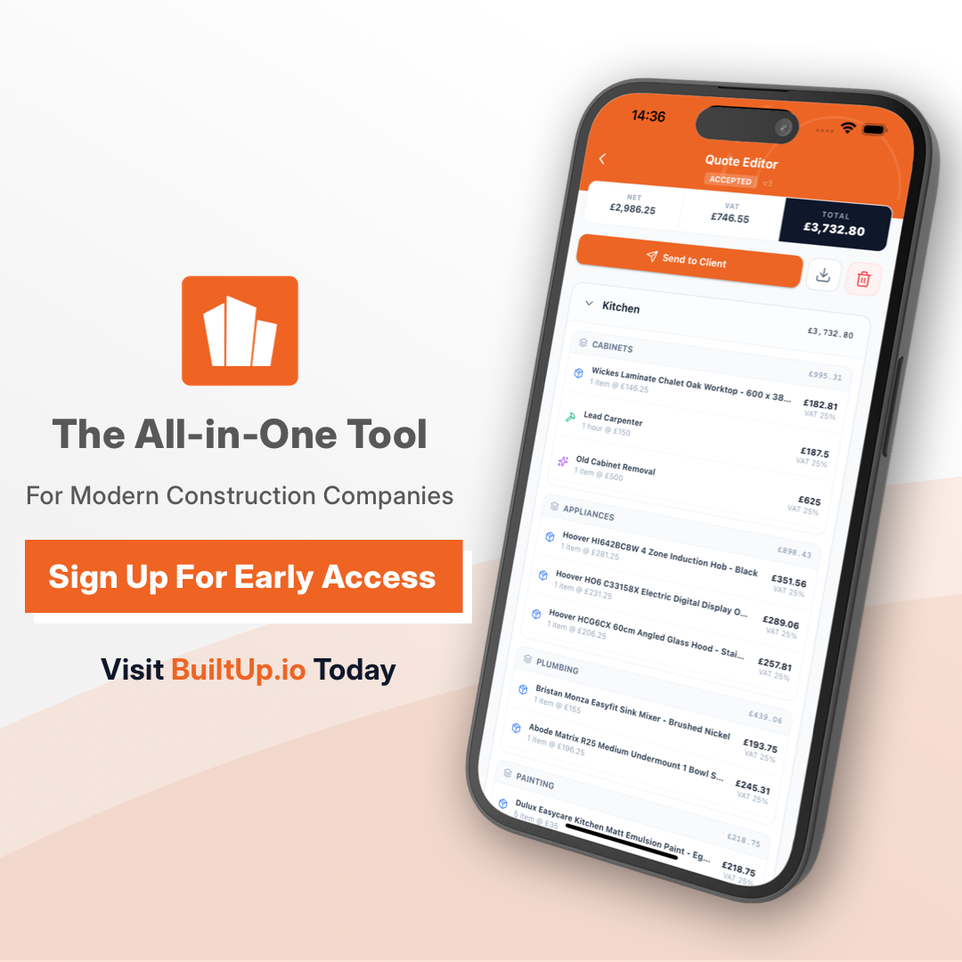 BuiltUp.io - Main product screenshot demonstrating key features and user interface