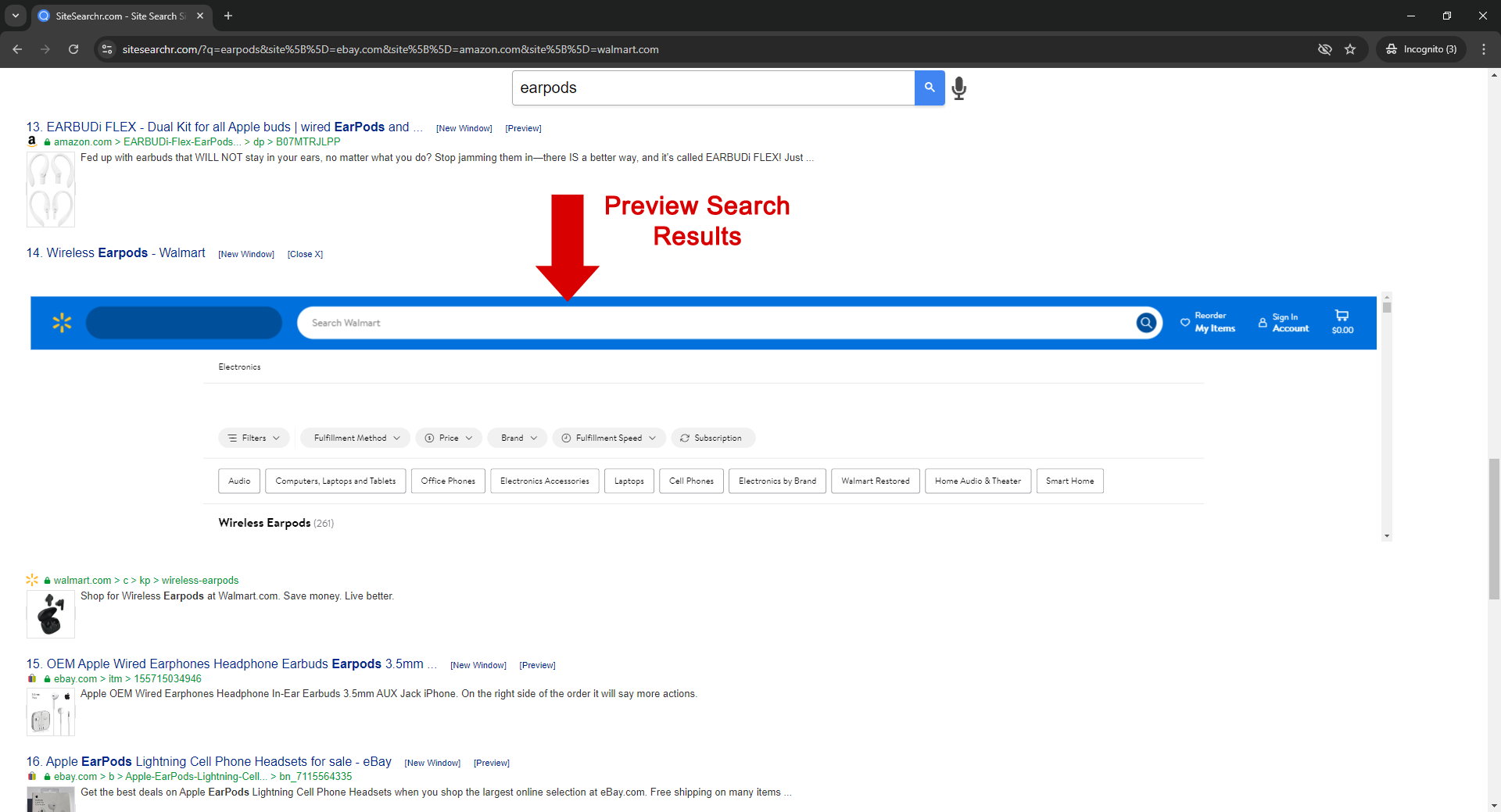 Sitesearchr - Si la búsqueda del sitio funcionó media 2