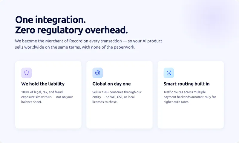 Payments AI MoR screenshot 2