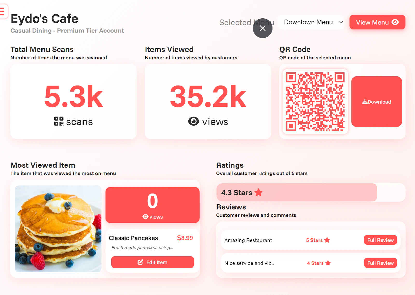 Online QR Menu Maker screenshot 1