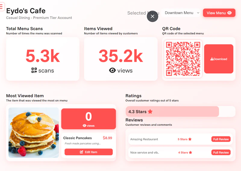 Online QR Menu Maker screenshot 1