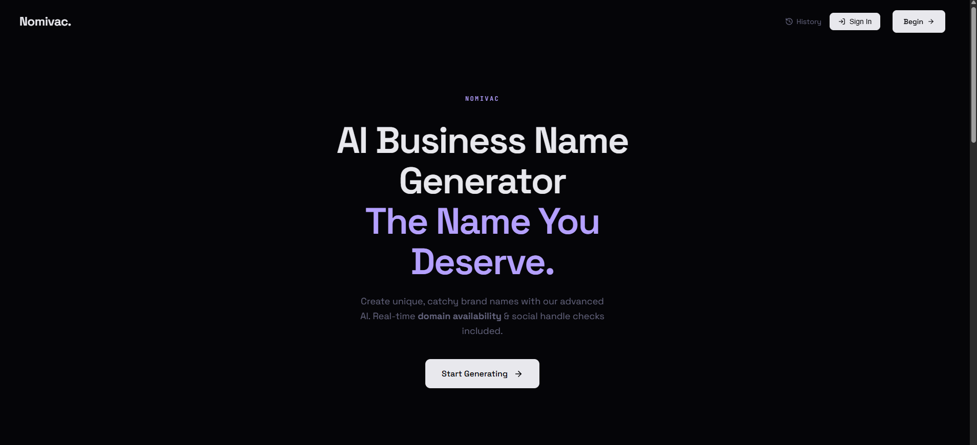 Nomivac - Main product screenshot demonstrating key features and user interface