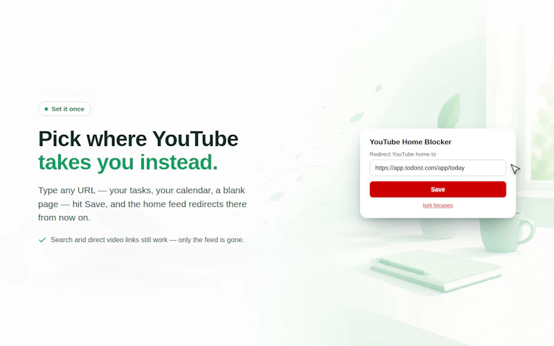 YouTube Home Blocker screenshot 1