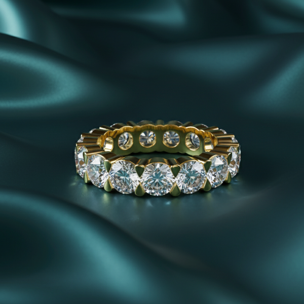 Aurora round diamond eternity band