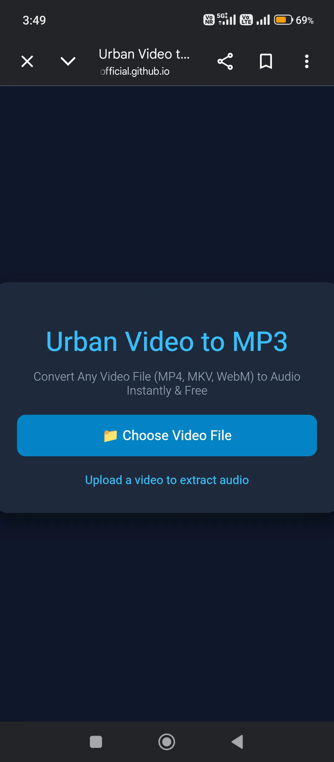 Urban Video to MP3 Audio Converter screenshot