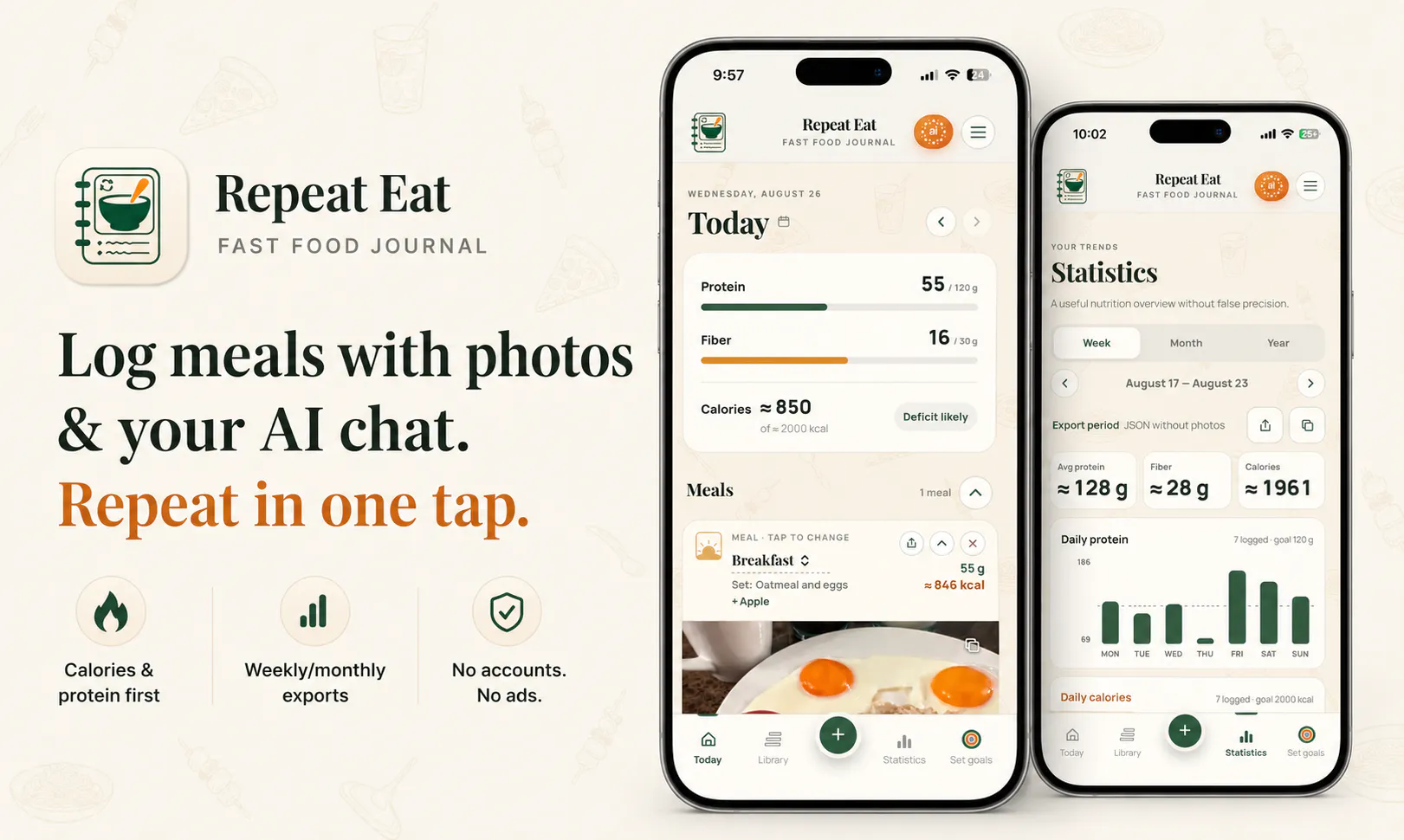 Repeat Eat: Calorie Counter gallery image