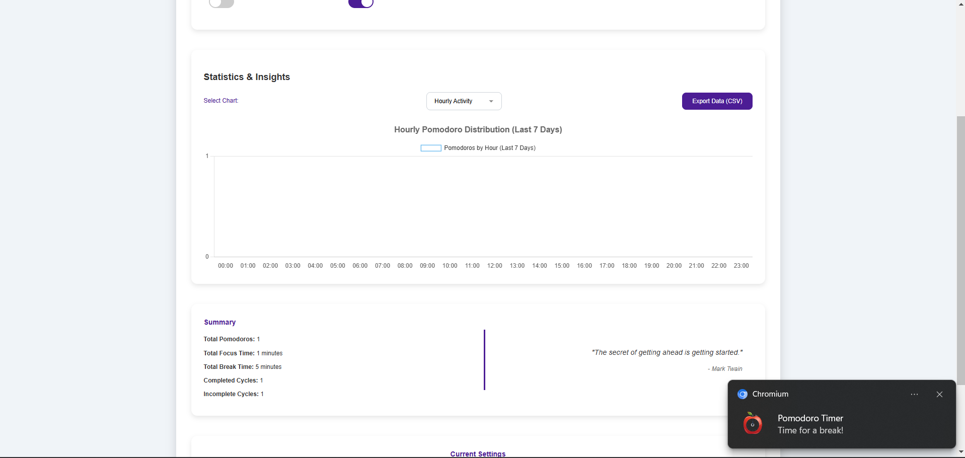 Pomodoro timer gallery image