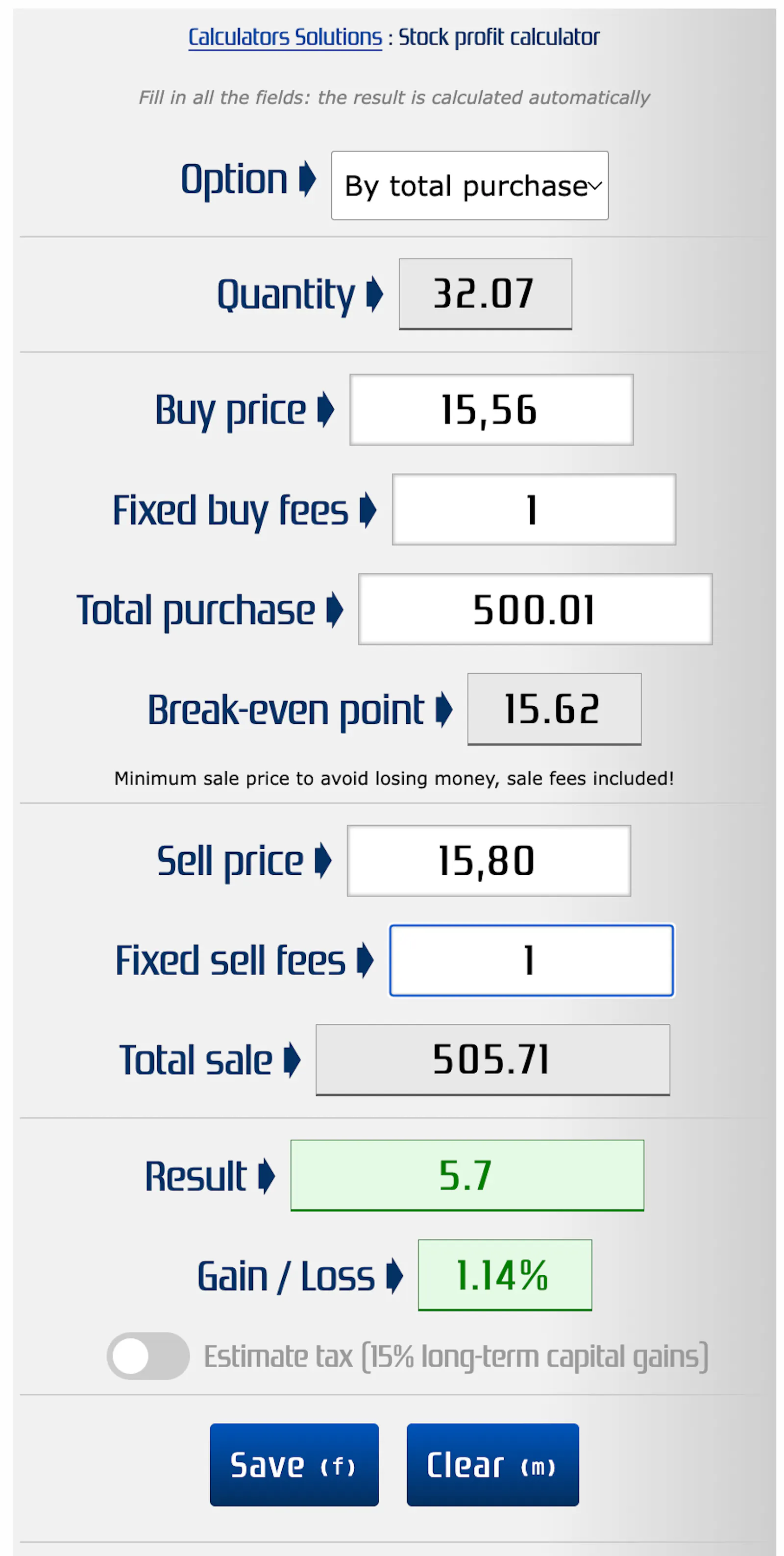 Calculators.Solutions screenshot 13