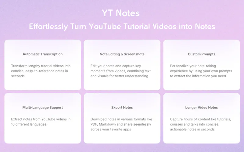 YT Notes screenshot 2