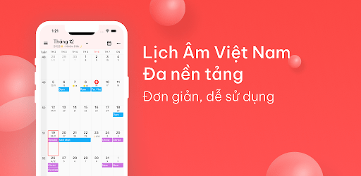 Lịch Âm Việt - Main screenshot showing features and interface