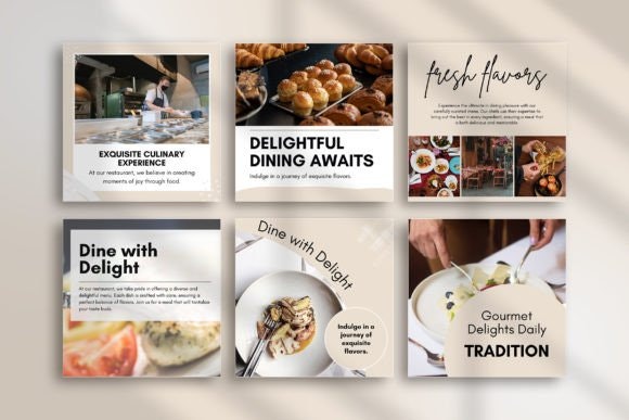 Restaurants Vorlage für Social Media Medien 5