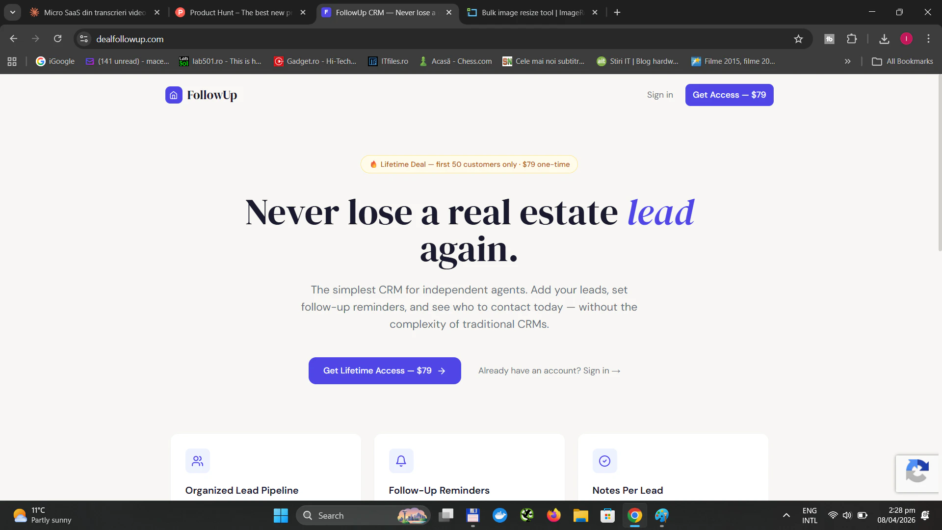 FollowUp CRM screenshot 2