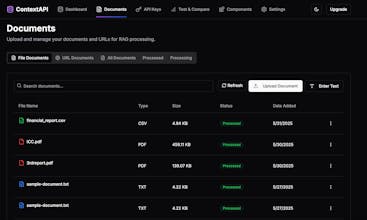 ContextAPI - AI API that knows your data gallery image