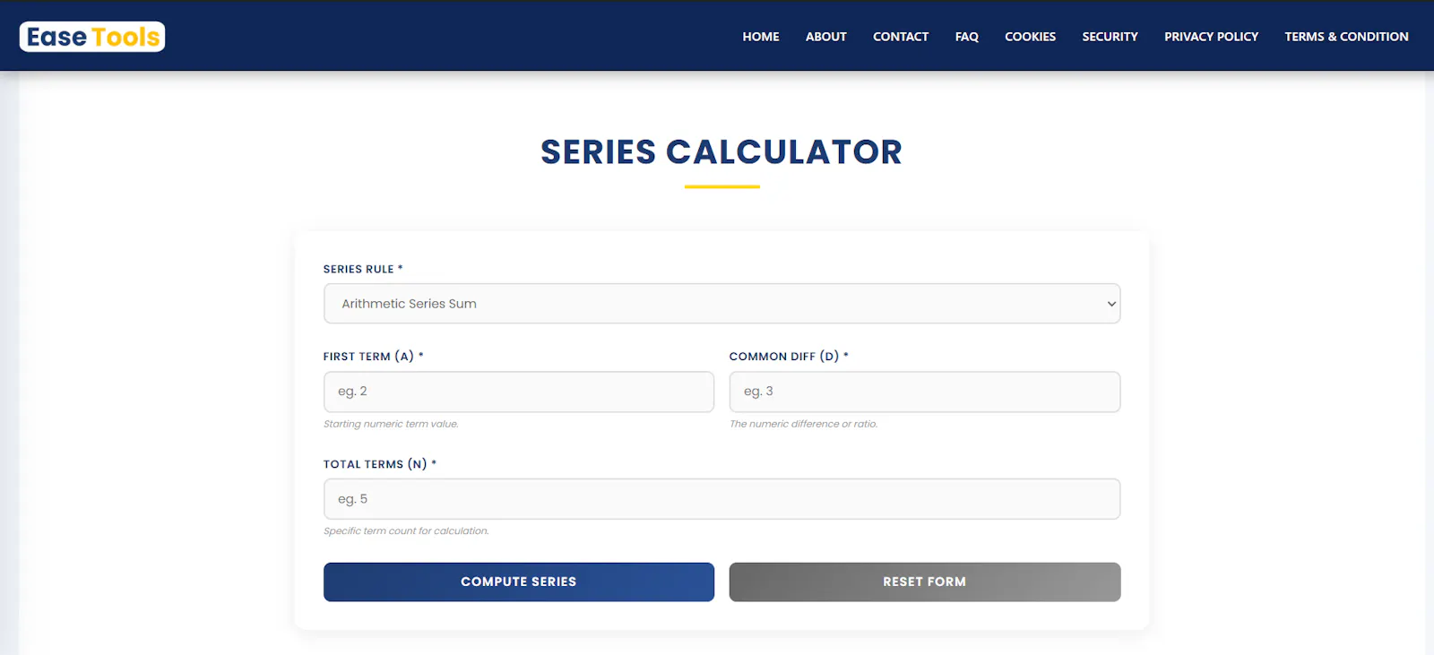 Series Calculator  screenshot 1