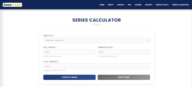 Series Calculator  screenshot 1