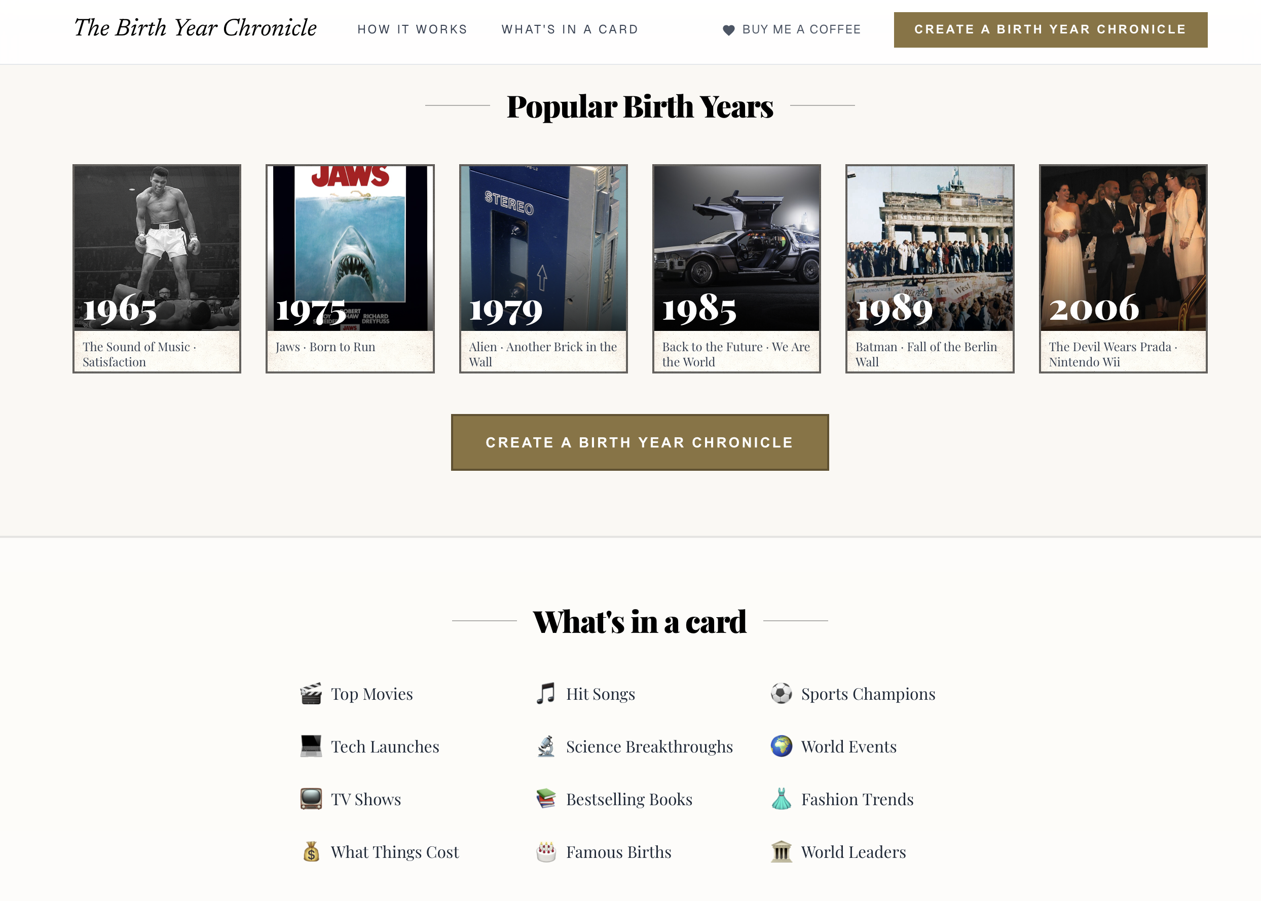 The Birth Year Chronicle gallery image
