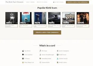 The Birth Year Chronicle gallery image