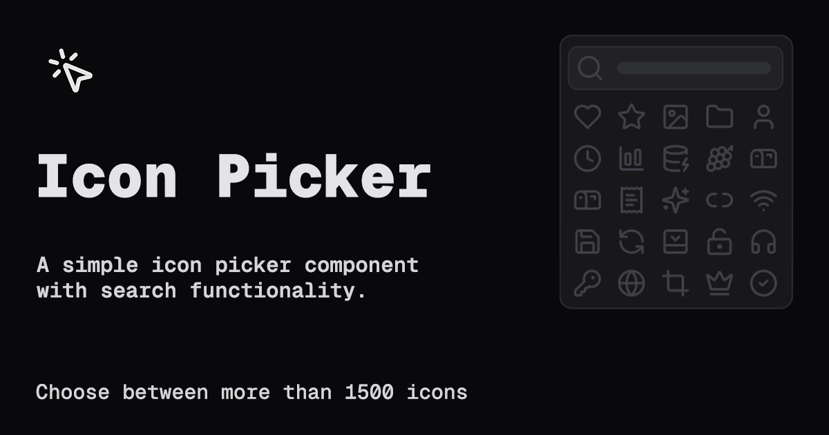 Icon Picker Components gallery image