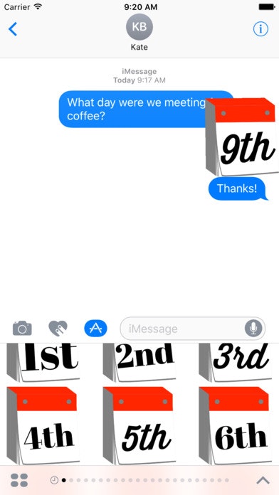 DayCals: iMessage Calendar Stickers 1 gallery image
