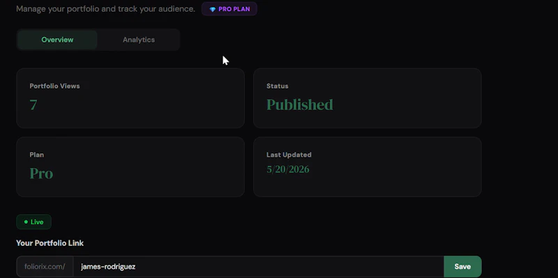Foliorix - Portfolio Builder  screenshot 5