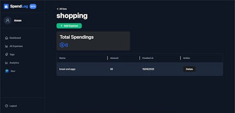 Spend Log gallery image