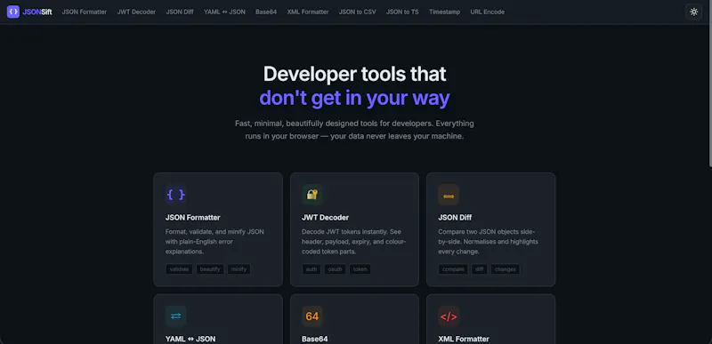 JSONSift screenshot 2