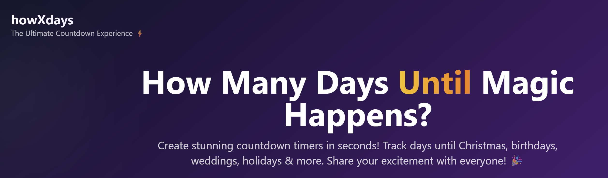 Média Howxdays - Compte à rebours des événements personnalisés que vous pouvez partager avec vos amis et votre famille 1