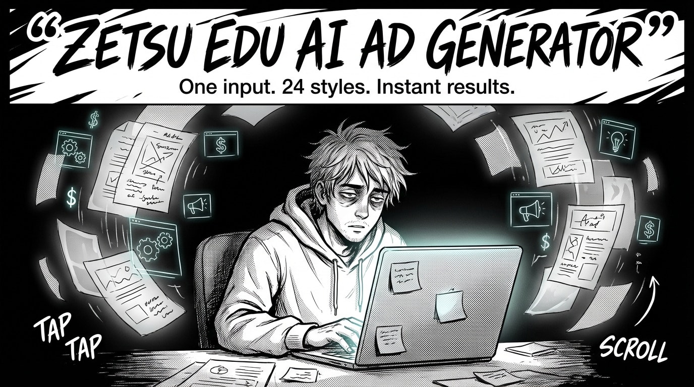 ZETSU EDU AI AD GENERATOR gallery image