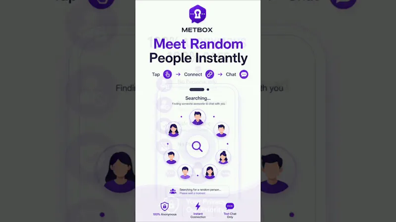 MetBox – Anonymous Chat Without Signup screenshot 1 (video preview)