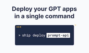 Deploy Button for custom GPT-3 APIs gallery image