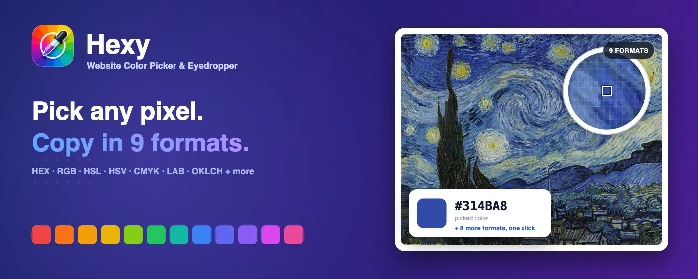 Hexy - Website Color Picker & Eyedropper gallery image