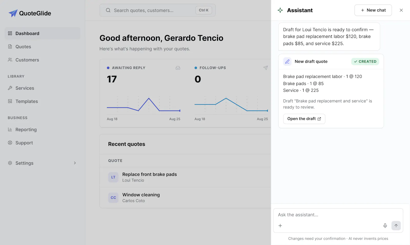 QuoteGlide screenshot 3