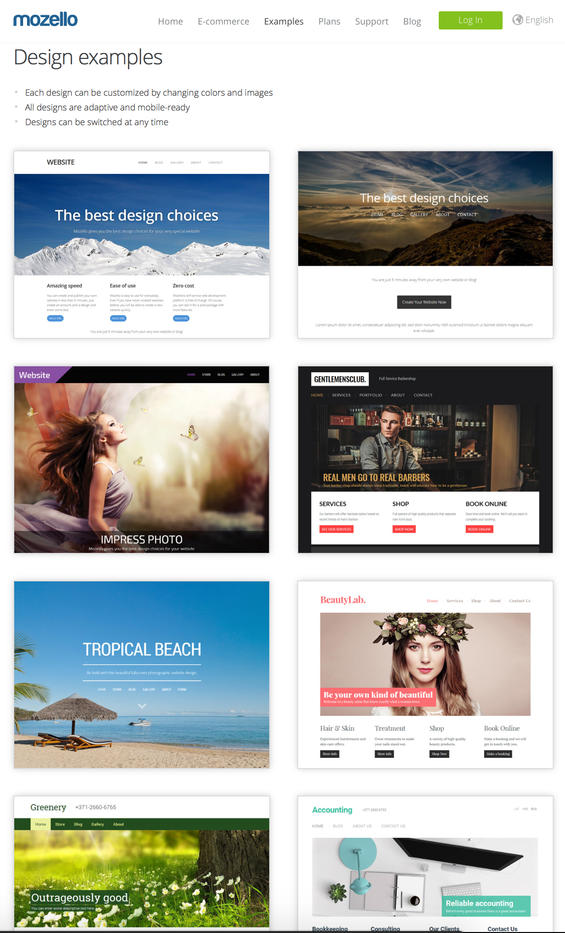 Mozello Website Builder gallery image