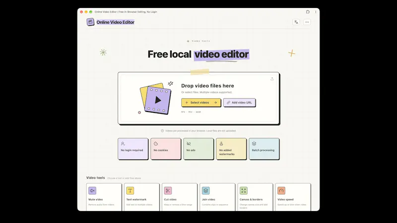 Online Video Editor screenshot 1 (video preview)