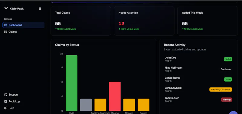 ClaimPack screenshot 2