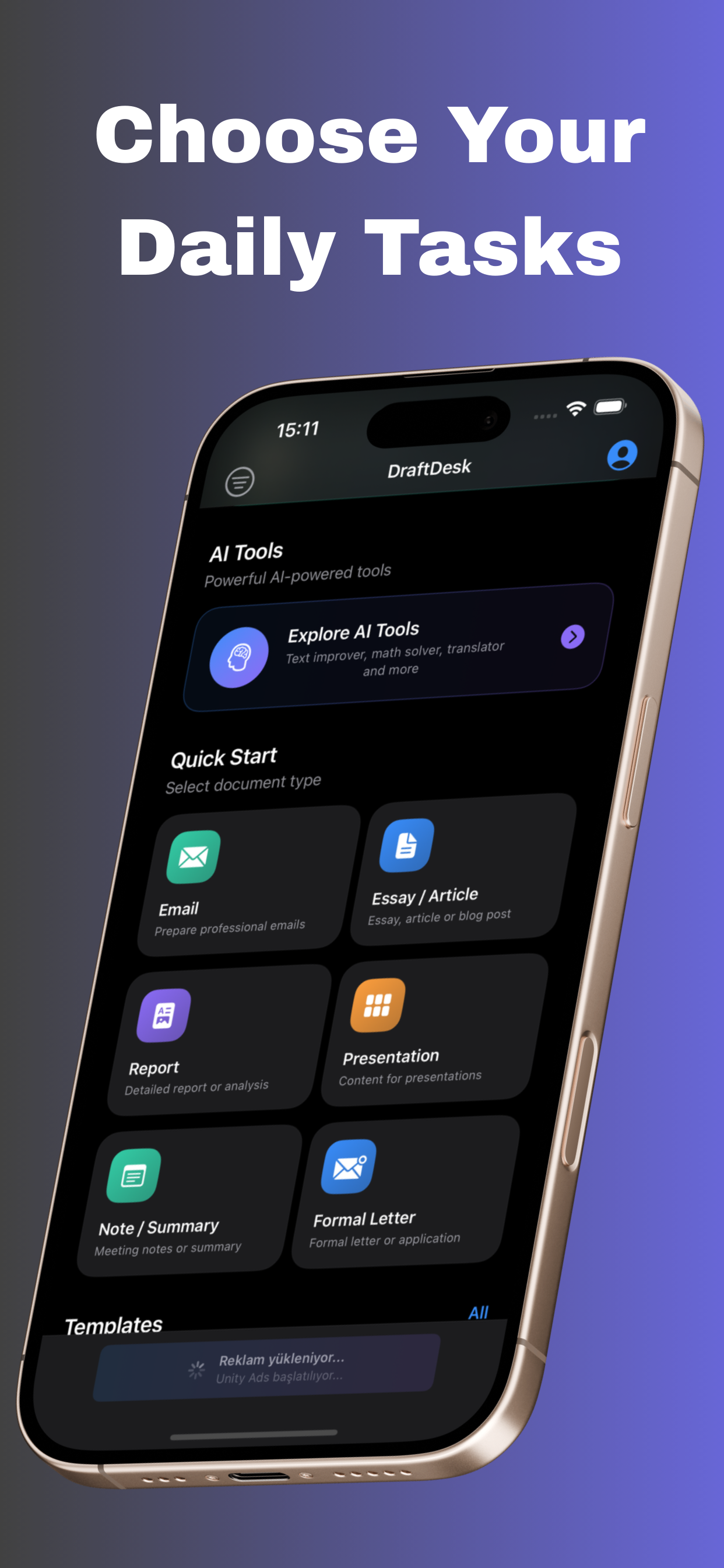 DraftDesk - Main product screenshot demonstrating key features and user interface