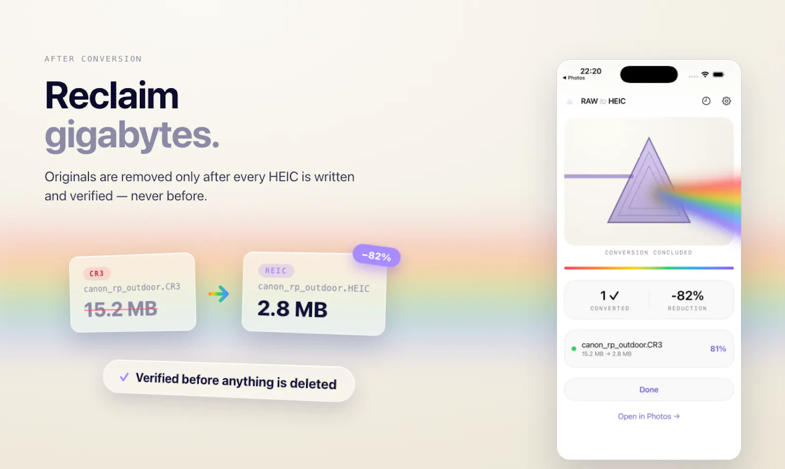 RawToHEIC screenshot 3