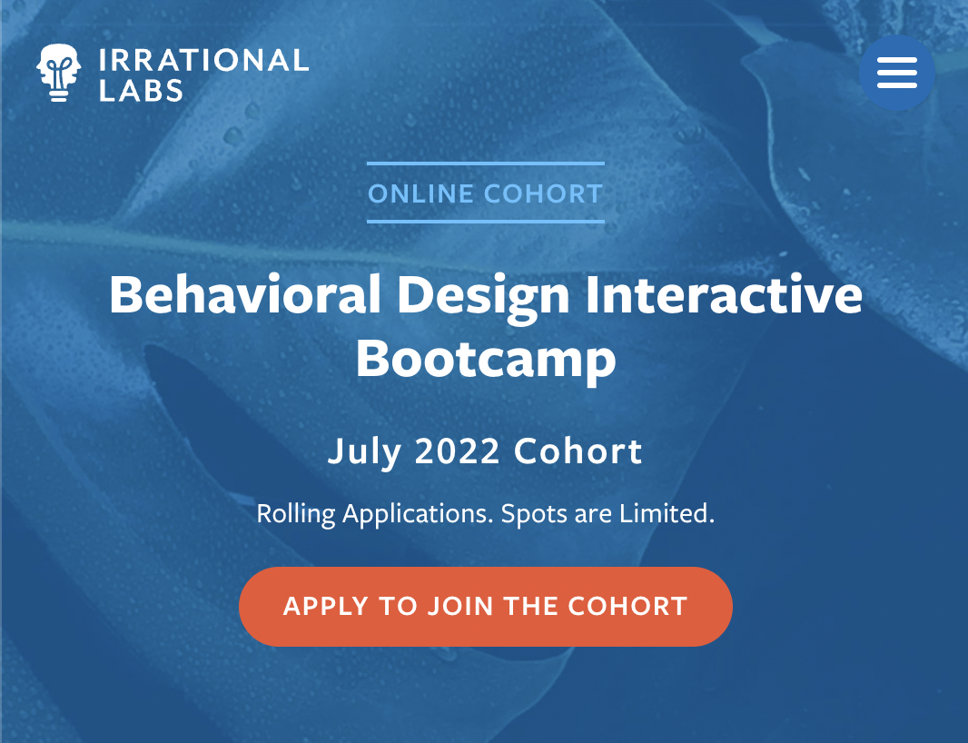 Bootcamp interattivo di design comportamentale