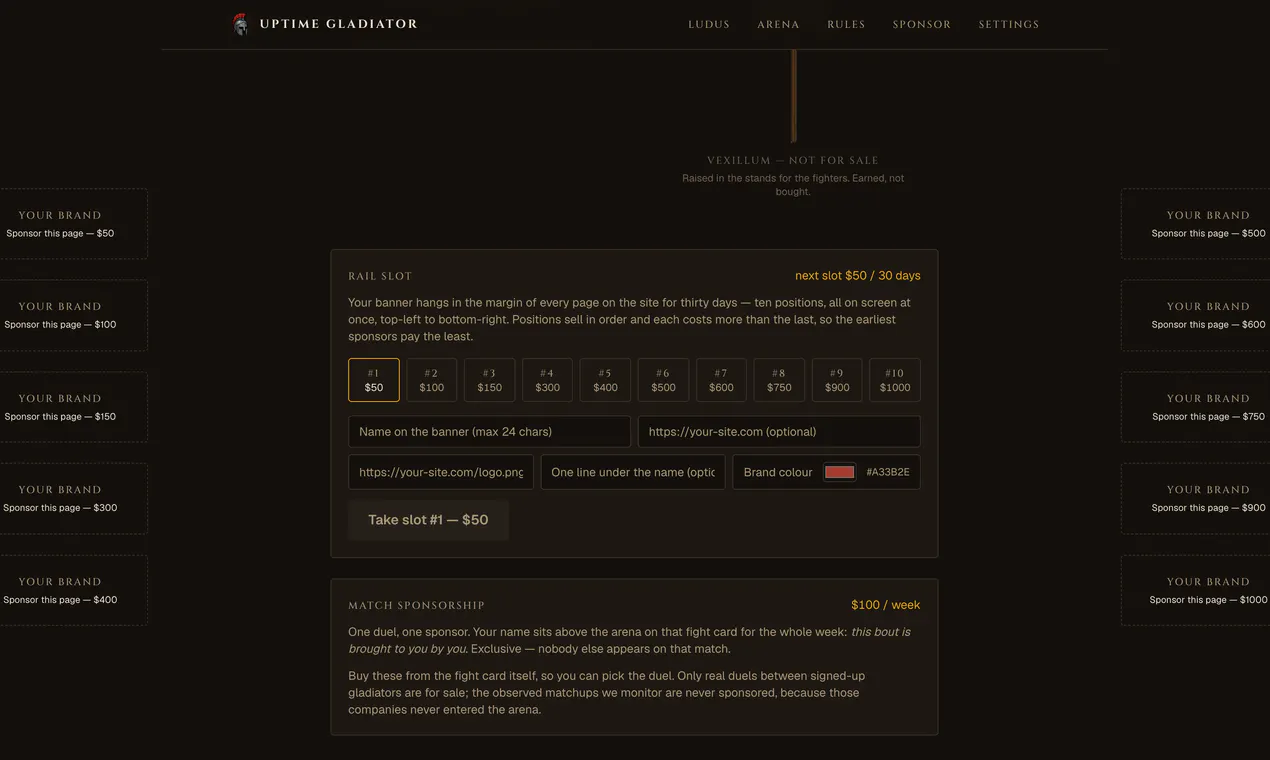 Uptime Gladiator gallery image