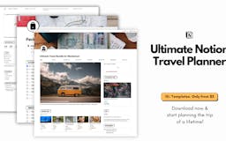 Ultimate Notion Travel Planner media 1