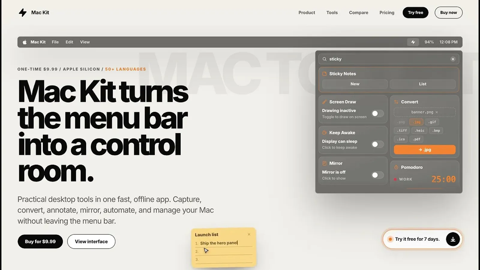 Mac Kit screenshot 1 (video preview)