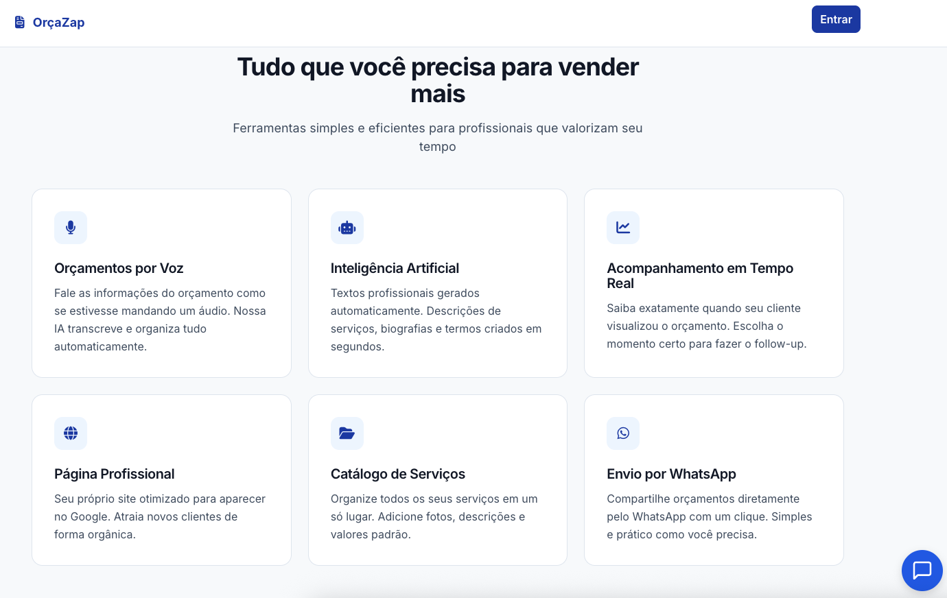 OrçaZap - Screenshot 3 showing product features and functionality